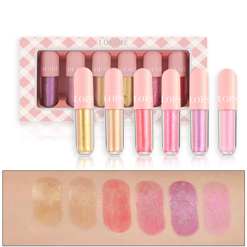 Jgkan – Bright Gloss Lip Set 6-color Light Waterproof