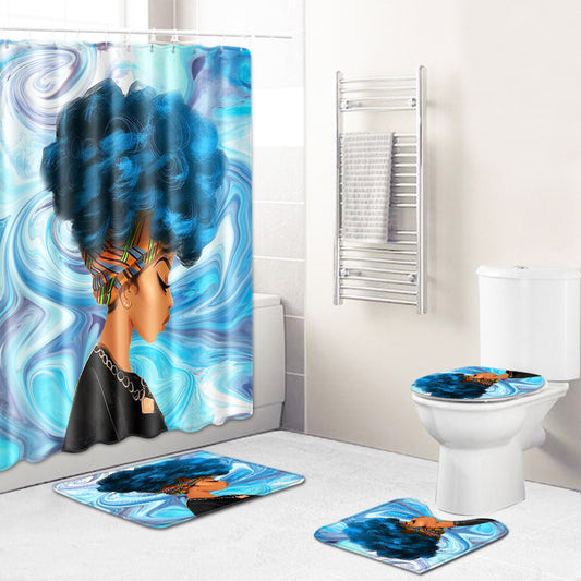 African women's new creative shower curtain