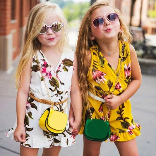 Summer Girls baby girl Floral Outfits Clothes - Jgkan