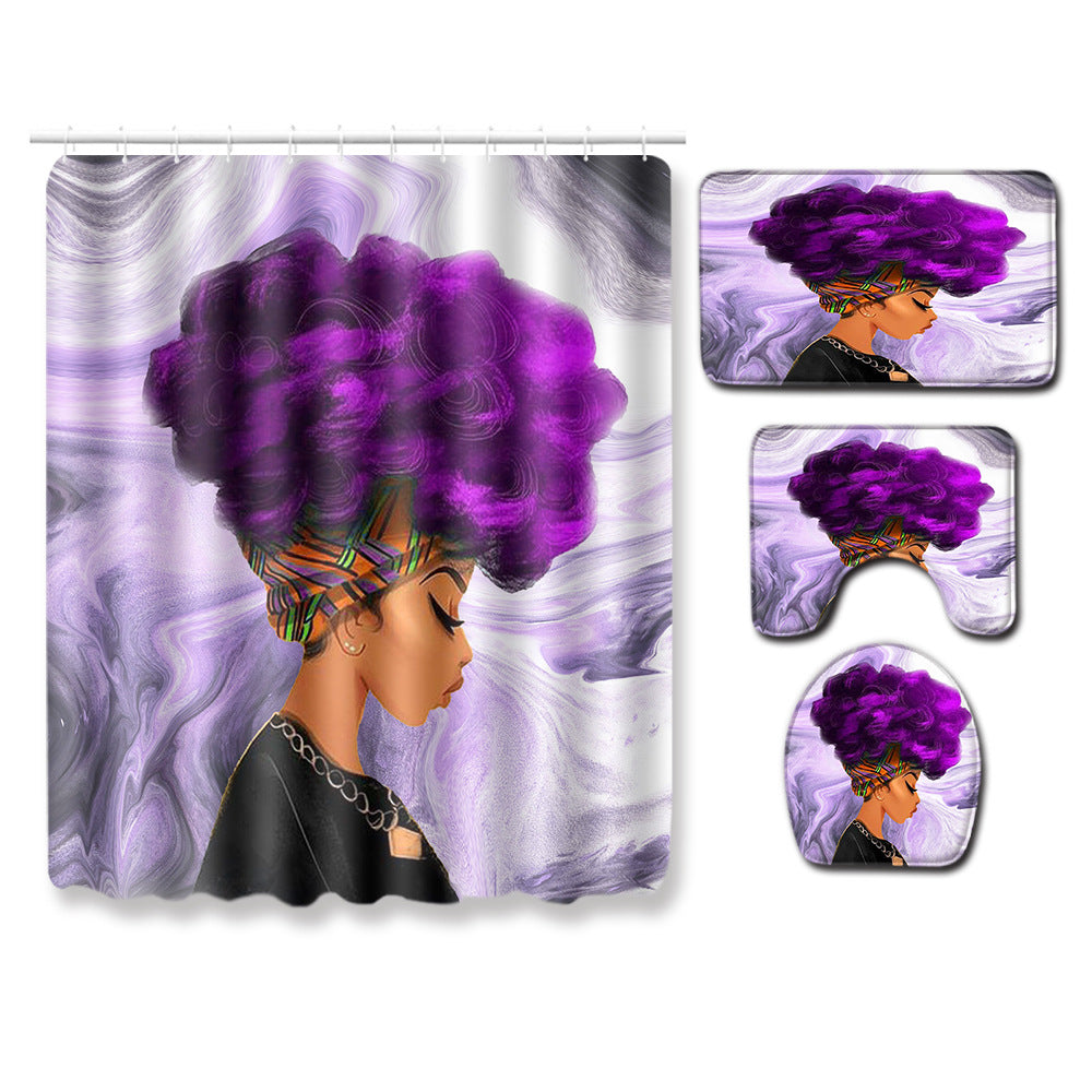 African women's new creative shower curtain