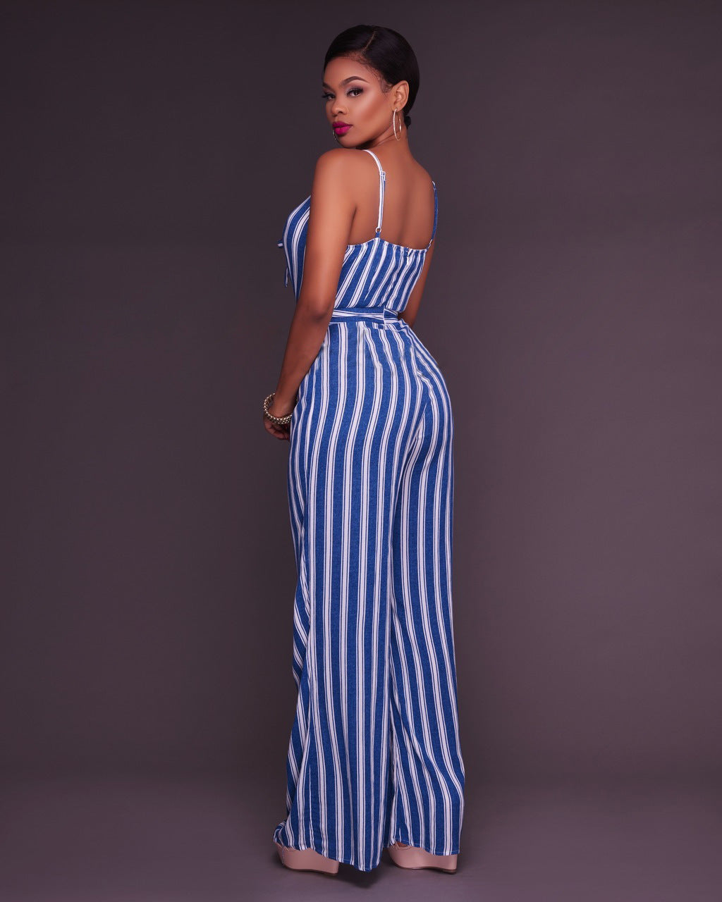 Fashion Striped Jumpsuit