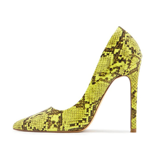 Female snake print high heels